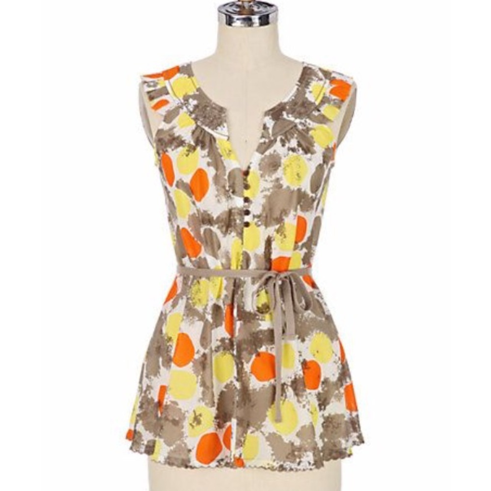 Anthropologie Generra Citrus Salad Top Size 0